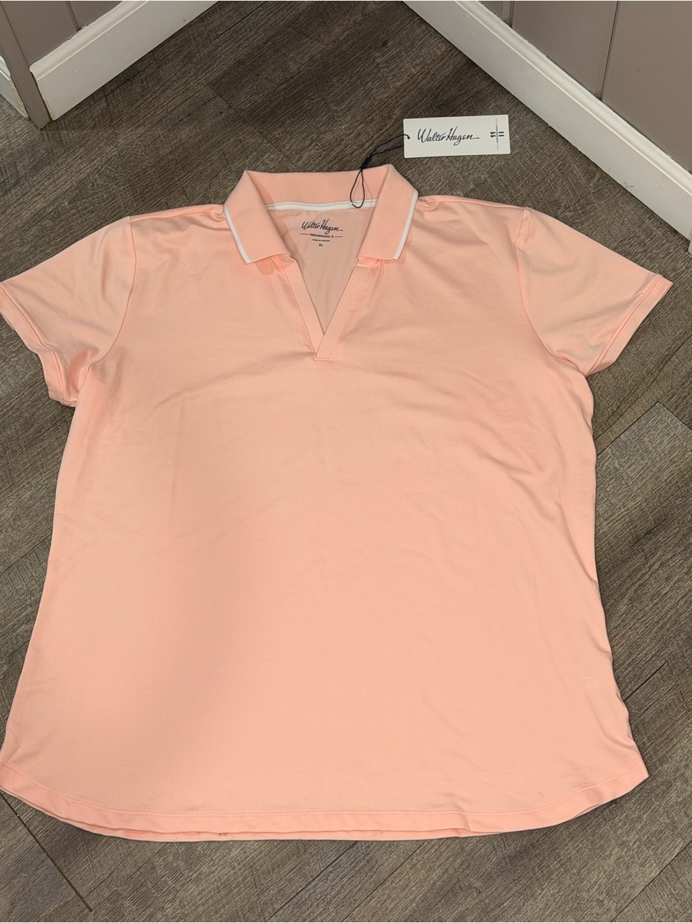 Walter Hagen Women's Performance 11 Short Sleeve Johnny Polo Coral